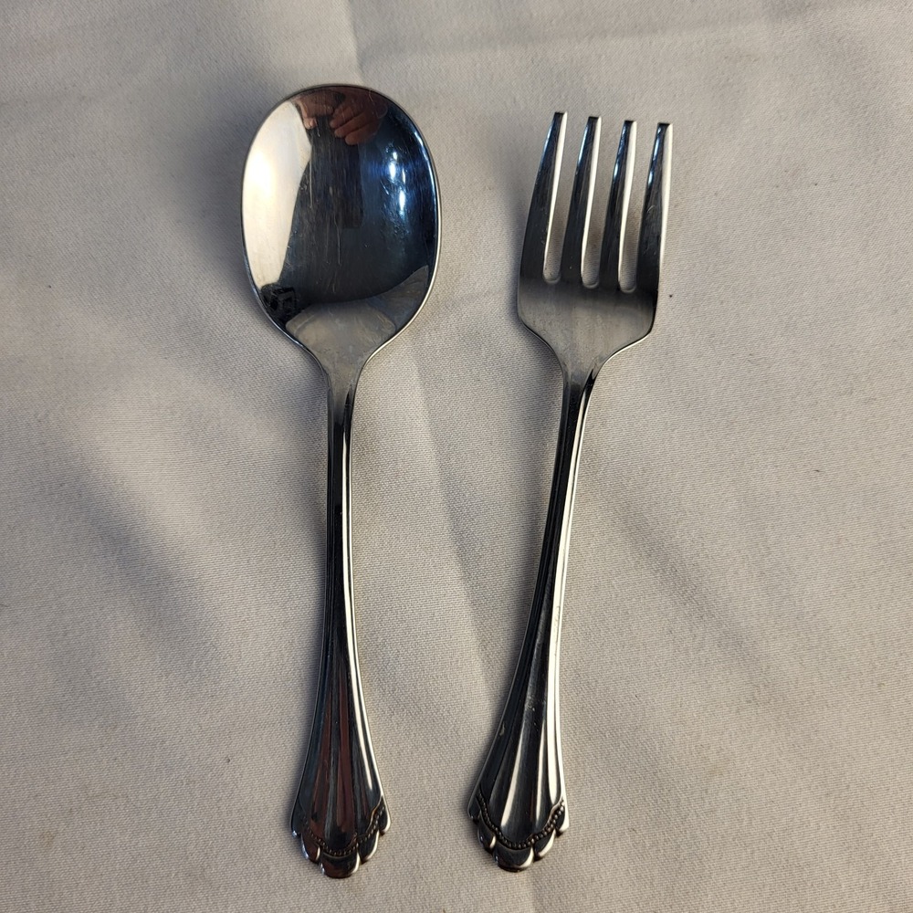 2 pc Vintage Community Stainless  Children's Spoon & Fork Set
